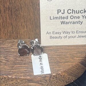 Brown Minimalist Round Earrings